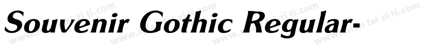 Souvenir Gothic Regular字体转换